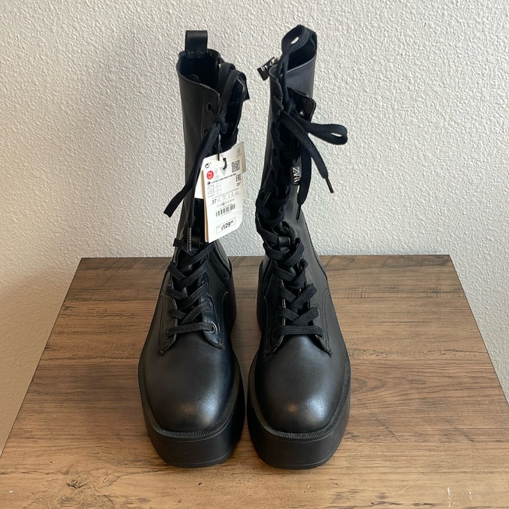 Zara Boot with Zip & Laces